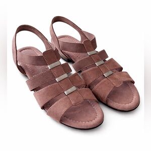 Croft & Barrow Gwendolen Sandals Mauve Ortholite Comfort Strappy 8M Like New